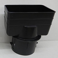 Adapter Downspout PVC 3" x 4" To 3" Round Black 200