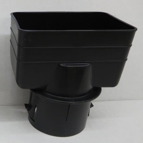 Adapter Downspout PVC 3" x 4" To 3" Round Black 366