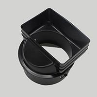 Adapter Downspout PVC For 4x6 to 6" Round Black 200