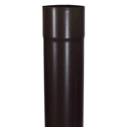 Downspout Galv Plain Round Euro Steel Dark Bronze 420x