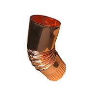 Elbow Copper 16oz. 3" Plain Round 45º Bend 200