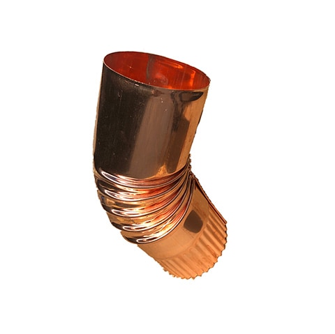 Elbow Copper 16oz. 3" Plain Round 45º Bend 480 Elbow Copper 16oz. 3" Plain Round 45º Bend 480