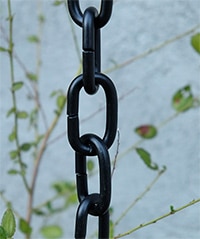 Rain Chain Aluminum Link Chain with Black Powdercoat 200