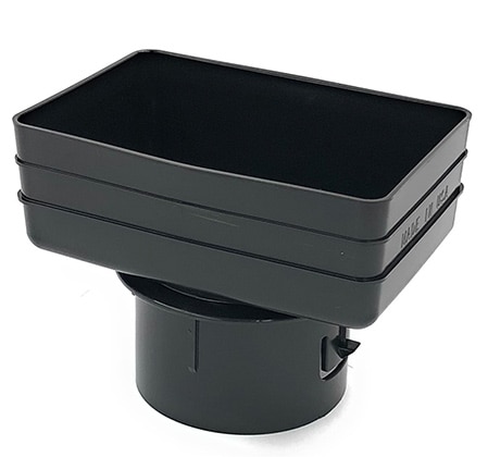 Adapter Downspout PVC 4x6 To 4" Round Black 420x