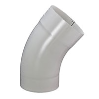 Elbow Galv 24g 4" Plain Round European White 40 200x