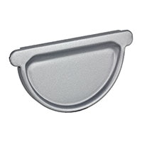 Endcap Galv 24g 6" Half Round European Painted Rubber Seals 200x