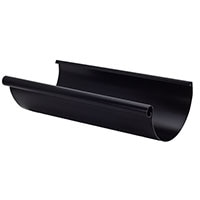 Gutter Galv 24g 6" Half Round European Painted 18 Black 200x