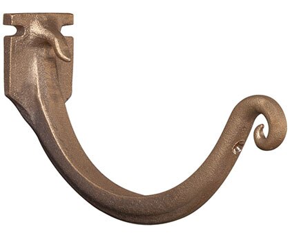 Hanger Alum 6" Half Round Open Curl wtih Tab 420