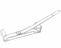 Hanger Alum 6" K Style Hidden H-9 MF W/ Stainless Roof Strap 200