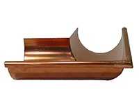 Miter Copper 16oz. 6" Half Round Reverse Bead 90º Outside 200