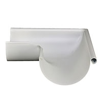 Miter Galv 24g 6" Half Round European White Outside 200x