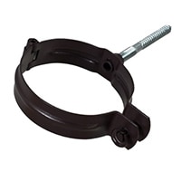 Pipe Bracket Galv 5" Plain Round Dark Bronze 200