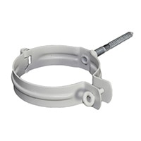 Pipe Bracket Galv 5" Plain Round White
