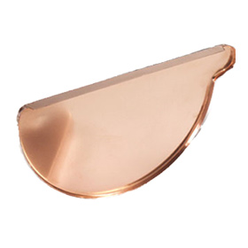Endcap Copper 20.44 oz. 5" Half Rd. Flat Left Large
