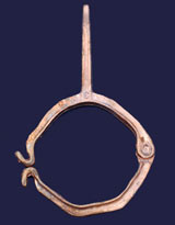 hook copper hinged round corrugated 160x